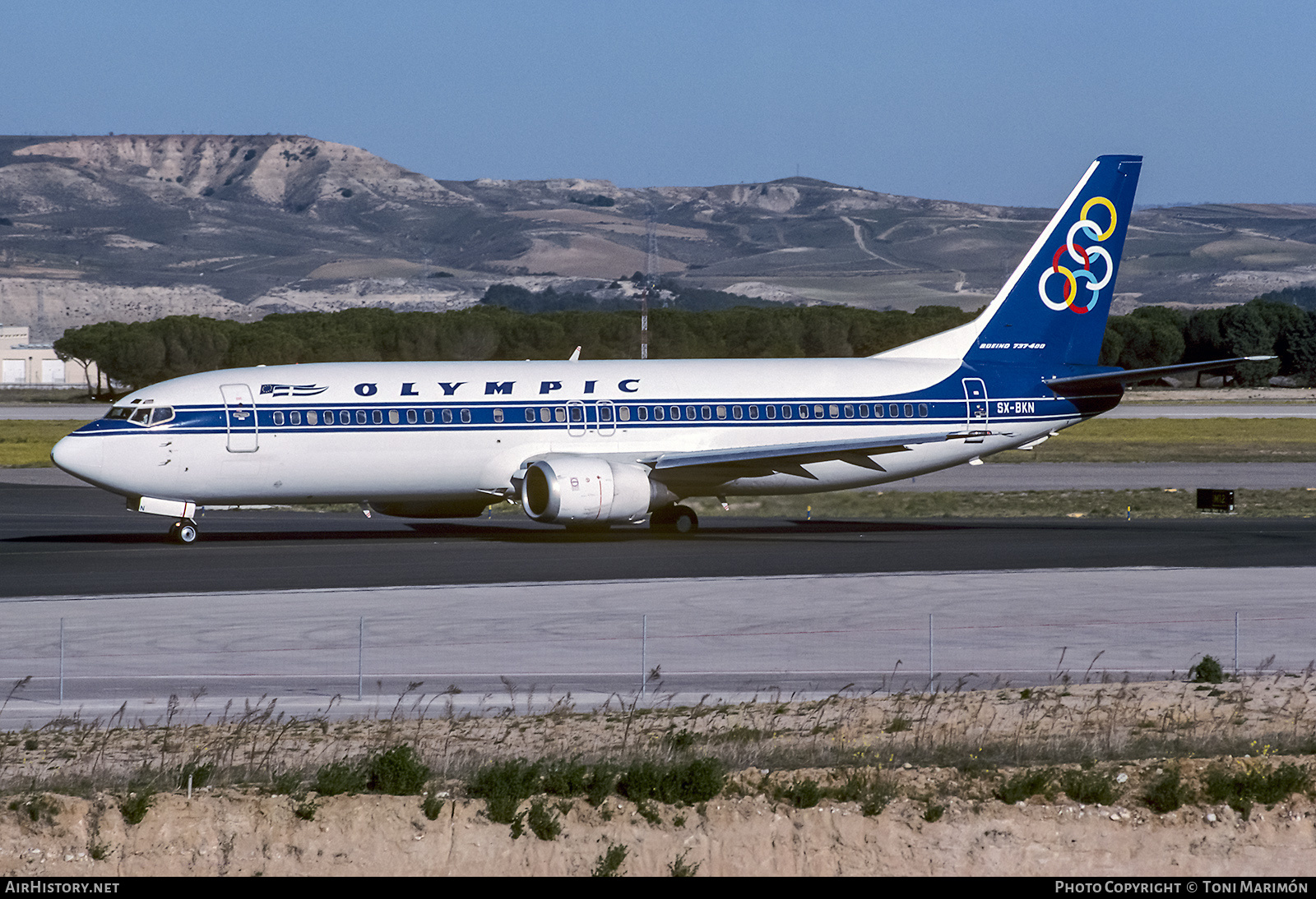 Aircraft Photo of SX-BKN | Boeing 737-4Q8 | Olympic | AirHistory.net #227527