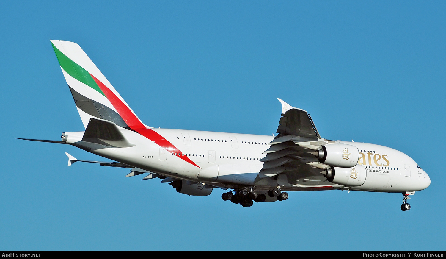 Aircraft Photo of A6-EEG | Airbus A380-861 | Emirates | AirHistory.net #227544