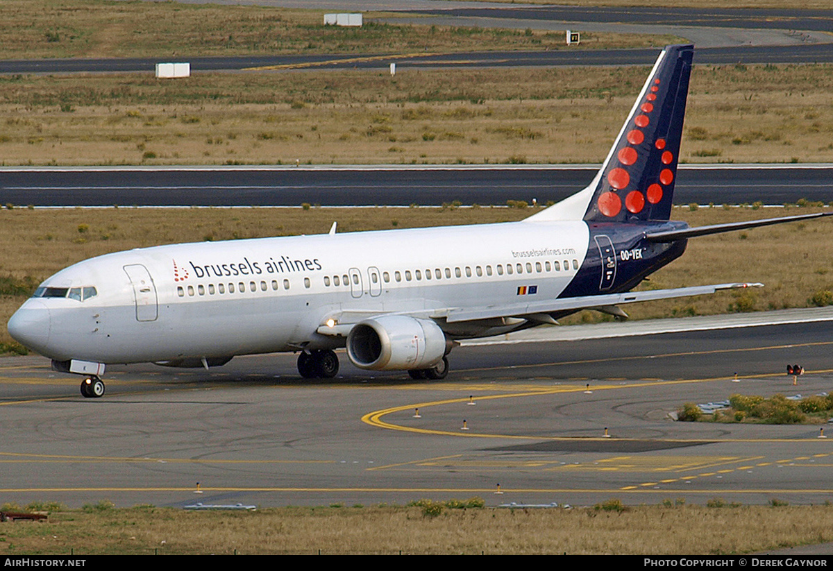 Aircraft Photo of OO-VEK | Boeing 737-405 | Brussels Airlines | AirHistory.net #227648