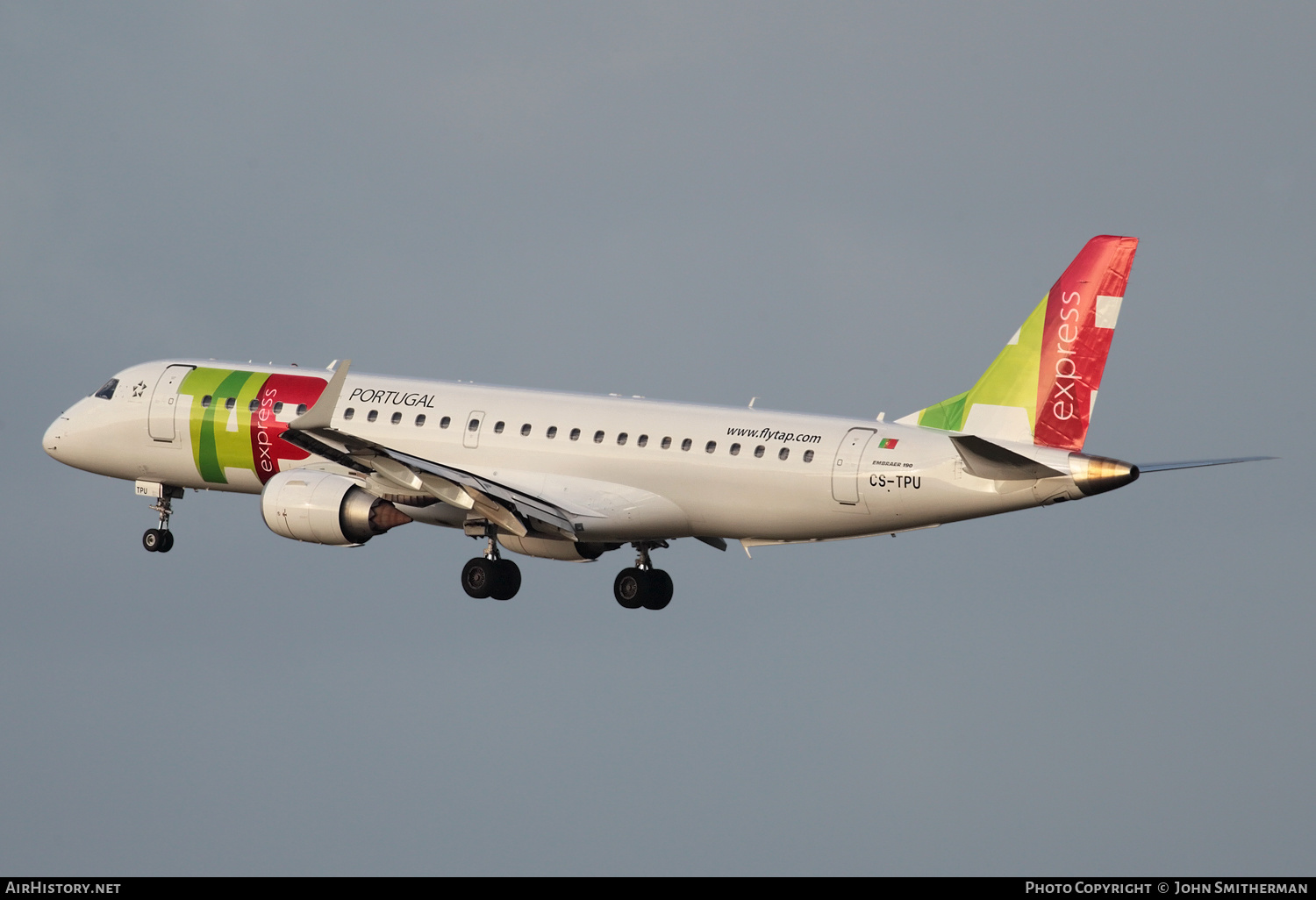 Aircraft Photo of CS-TPU | Embraer 190LR (ERJ-190-100LR) | TAP Portugal Express | AirHistory.net #227744