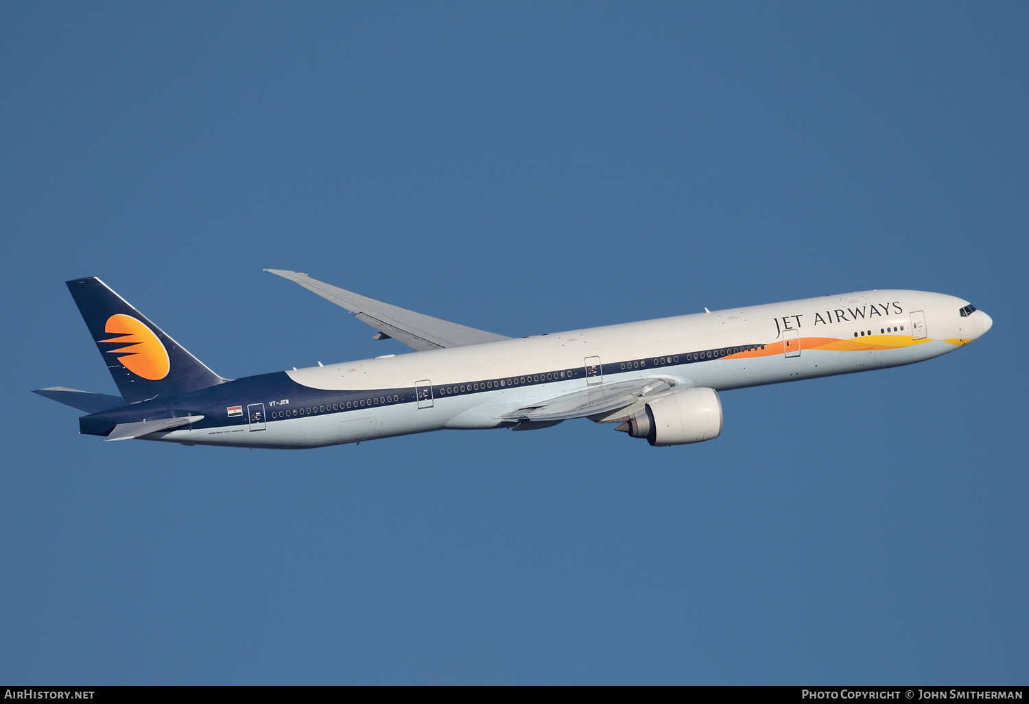 Aircraft Photo of VT-JEW | Boeing 777-35R/ER | Jet Airways | AirHistory.net #227819