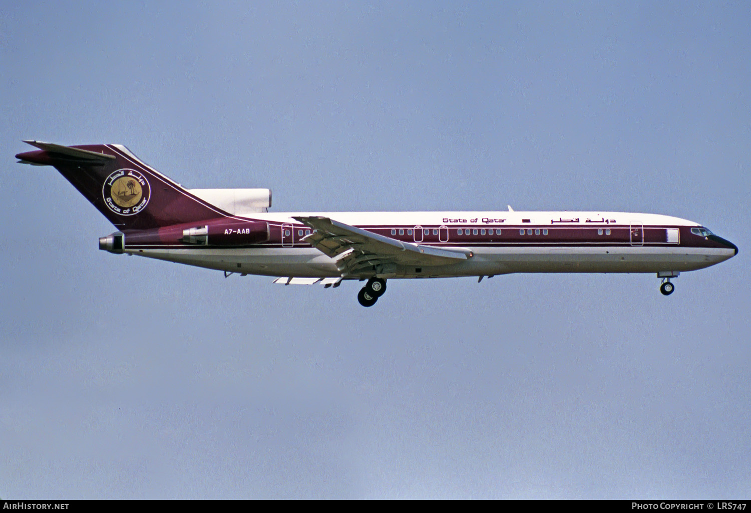 Aircraft Photo of A7-AAB | Boeing 727-2P1/Adv | State of Qatar | AirHistory.net #227985