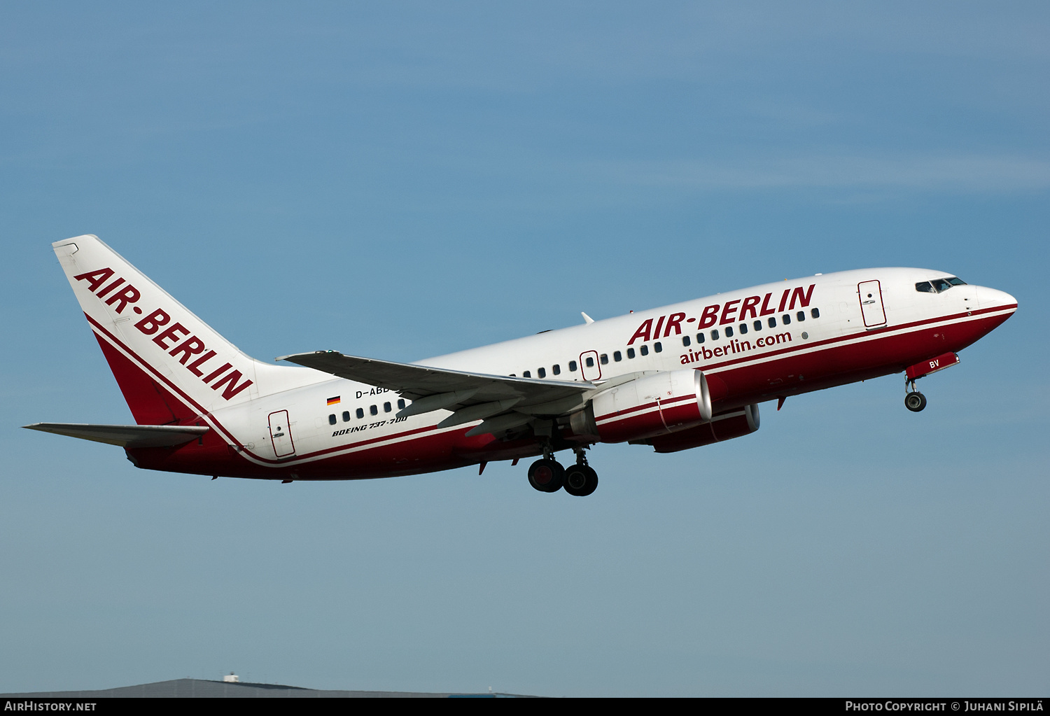 Aircraft Photo of D-ABBV | Boeing 737-7Q8 | Air Berlin | AirHistory.net #228034