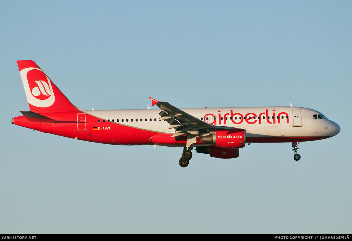 Aircraft Photo of D-ABZE | Airbus A320-216 | Air Berlin | AirHistory.net #228070