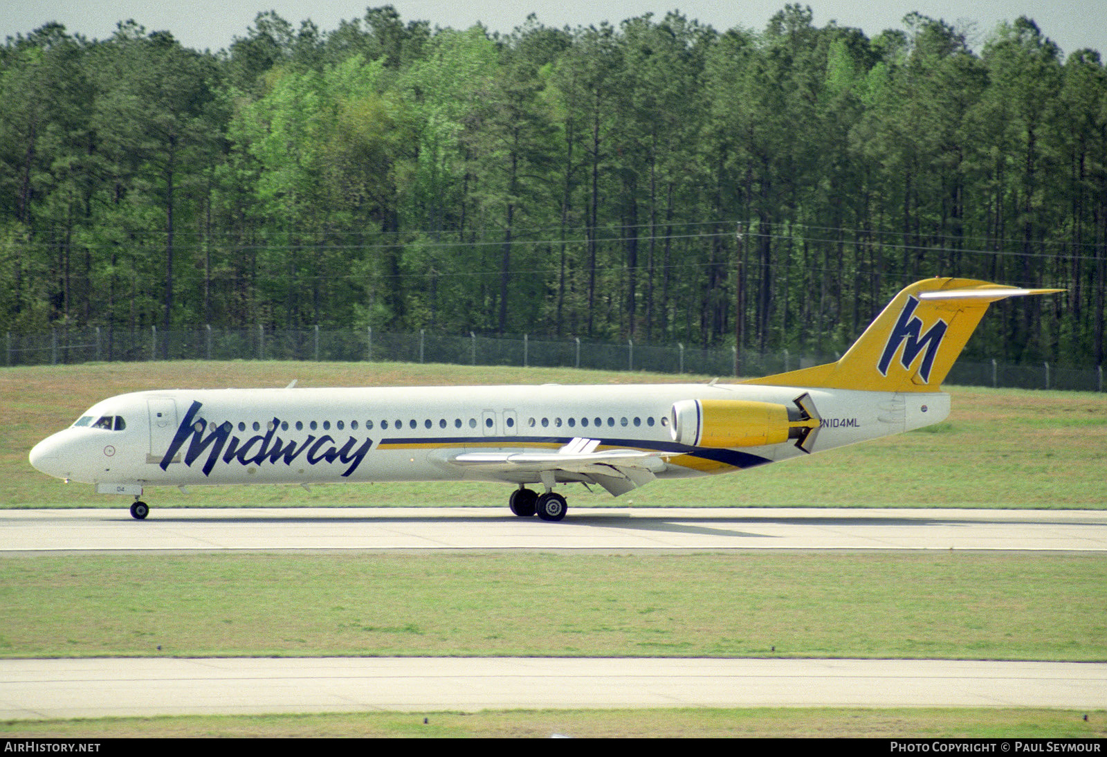 Aircraft Photo of N104ML | Fokker 100 (F28-0100) | Midway Airlines | AirHistory.net #228212