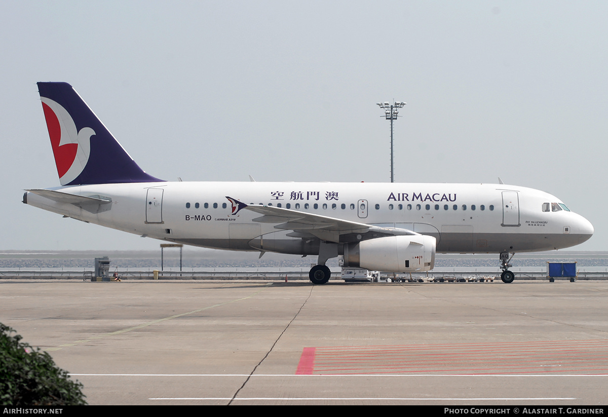 Aircraft Photo of B-MAO | Airbus A319-132 | Air Macau | AirHistory.net #228213