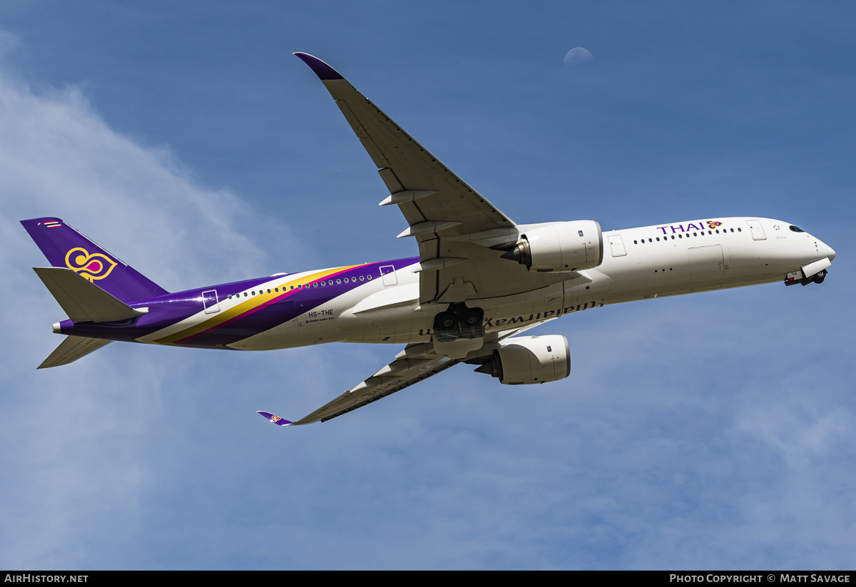 Aircraft Photo of HS-THE | Airbus A350-941 | Thai Airways International | AirHistory.net #228226