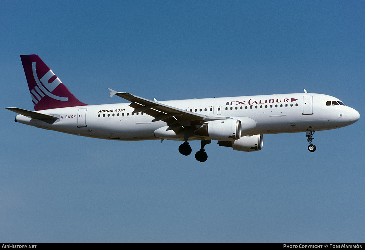 Aircraft Photo of G-BWCP | Airbus A320-212 | Excalibur | AirHistory.net #228329