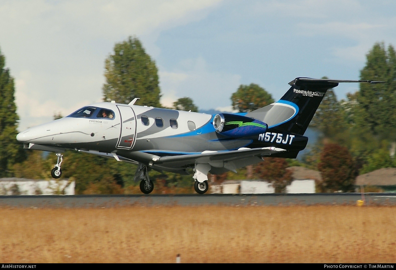 Aircraft Photo of N575JT | Embraer EMB-500 Phenom 100 | Penny & Associates Lawyers | AirHistory.net #228356