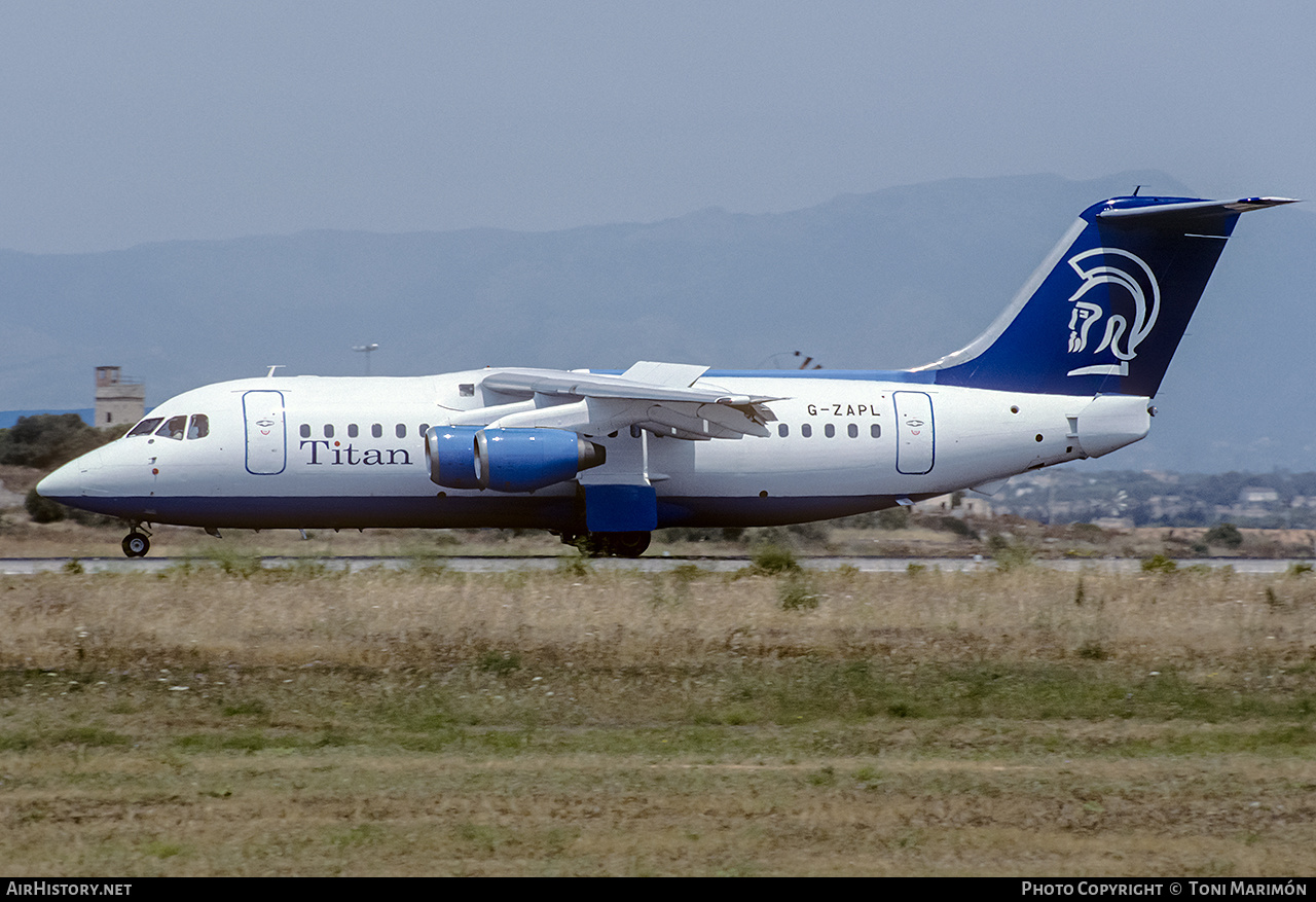 Aircraft Photo of G-ZAPL | British Aerospace BAe-146-200 | Titan Airways | AirHistory.net #228362