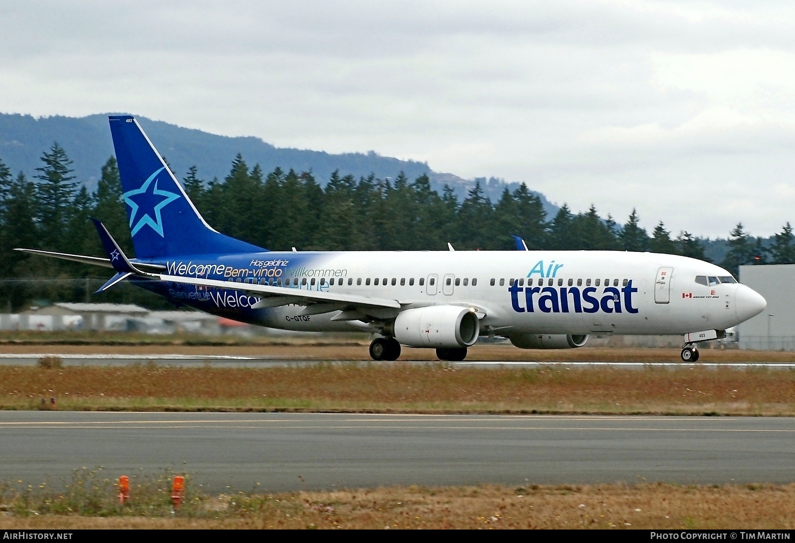 Aircraft Photo of C-GTQF | Boeing 737-8Q8 | Air Transat | AirHistory.net #228408
