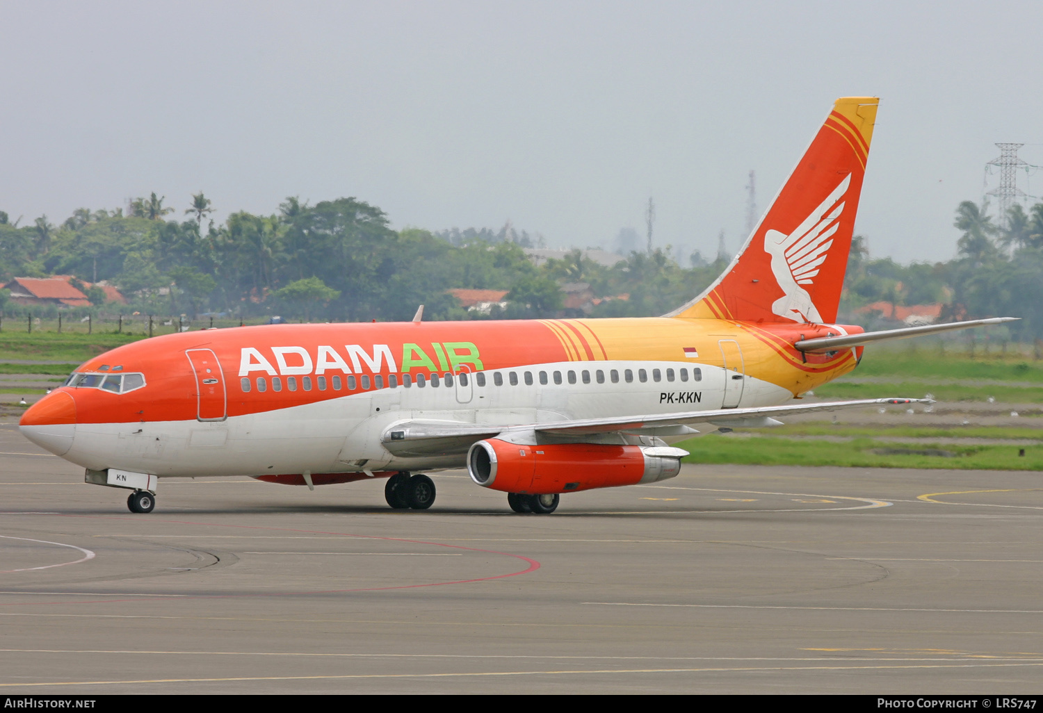 Aircraft Photo of PK-KKN | Boeing 737-2U4/Adv | AdamAir | AirHistory.net #228428
