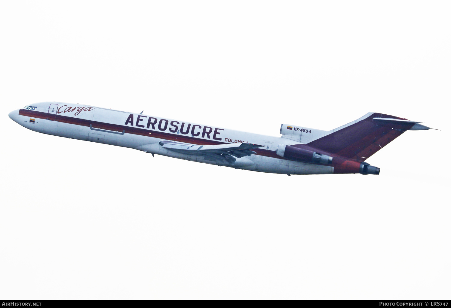 Aircraft Photo of HK-4504 | Boeing 727-2J0/Adv(F) | Aerosucre Carga | AirHistory.net #228450