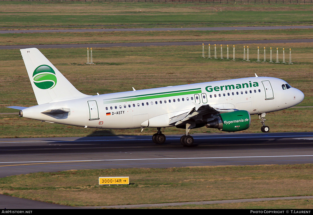 Aircraft Photo of D-ASTY | Airbus A319-112 | Germania | AirHistory.net #228470