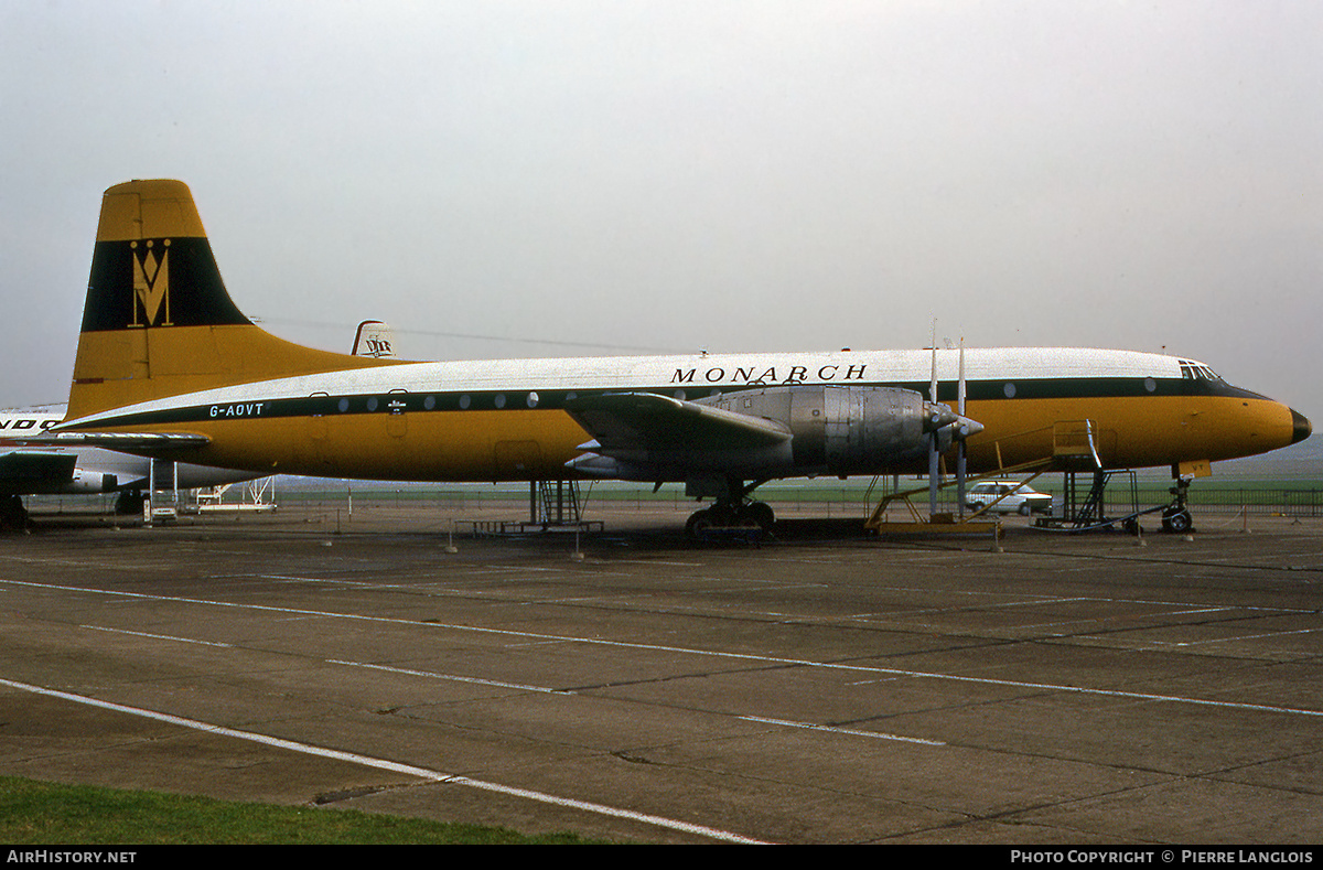 Aircraft Photo of G-AOVT | Bristol 175 Britannia 312 | Monarch Airlines | AirHistory.net #228473
