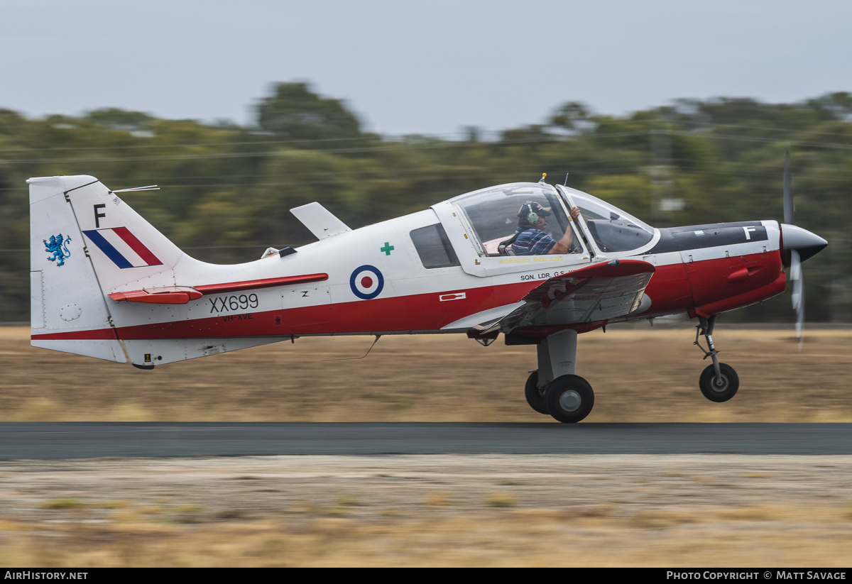 Aircraft Photo of VH-XVE / XX699 | Scottish Aviation Bulldog 120/121 | UK - Air Force | AirHistory.net #228486