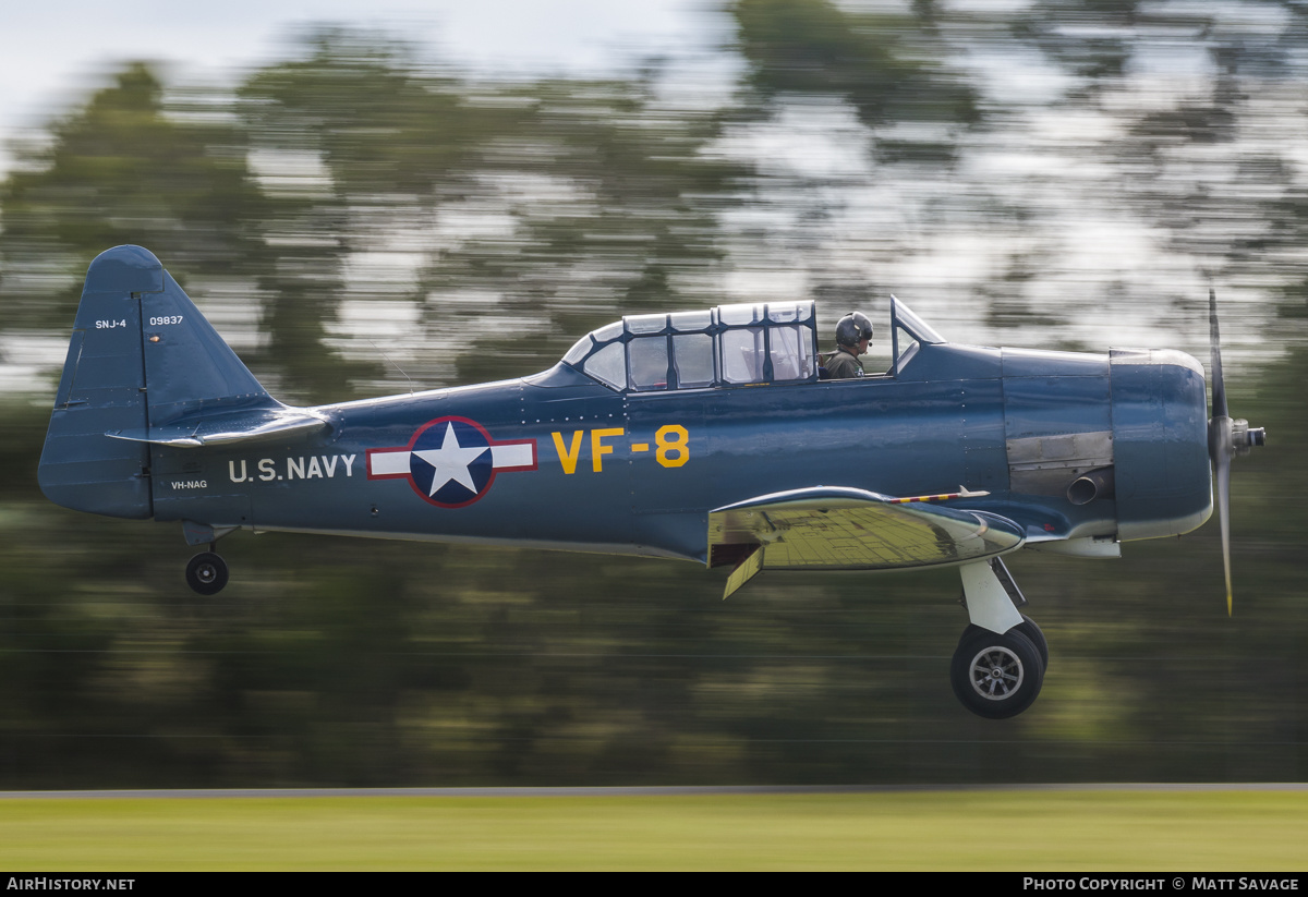 Aircraft Photo of VH-NAG / 09837 | North American SNJ-4C Texan | USA - Navy | AirHistory.net #228493