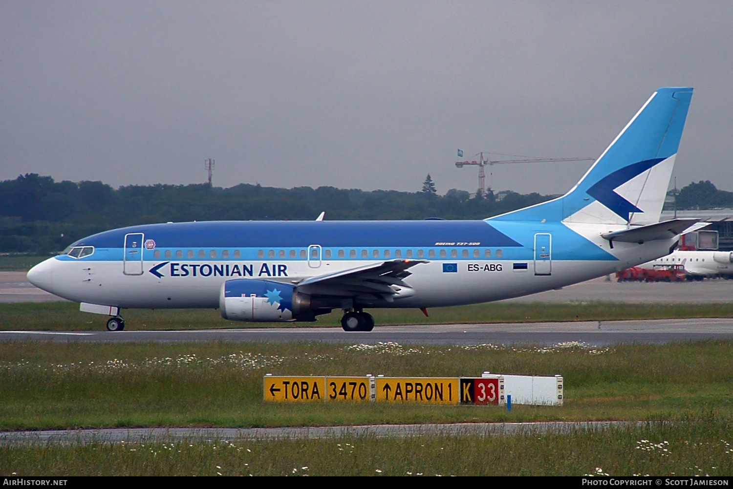 Aircraft Photo of ES-ABG | Boeing 737-505 | Estonian Air | AirHistory.net #228499