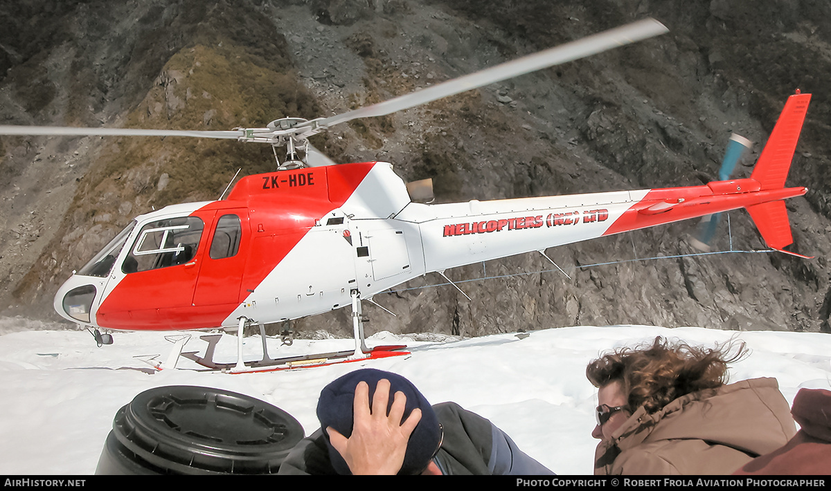 Aircraft Photo of ZK-HDE | Aerospatiale AS-350B Squirrel | Helicopters NZ | AirHistory.net #228505