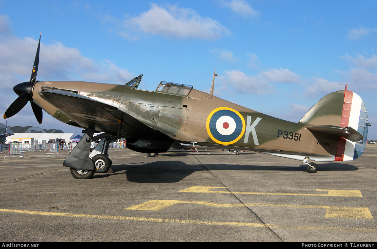Aircraft Photo of F-AZXR / P3351 | Hawker Hurricane Mk2A | UK - Air Force | AirHistory.net #228665