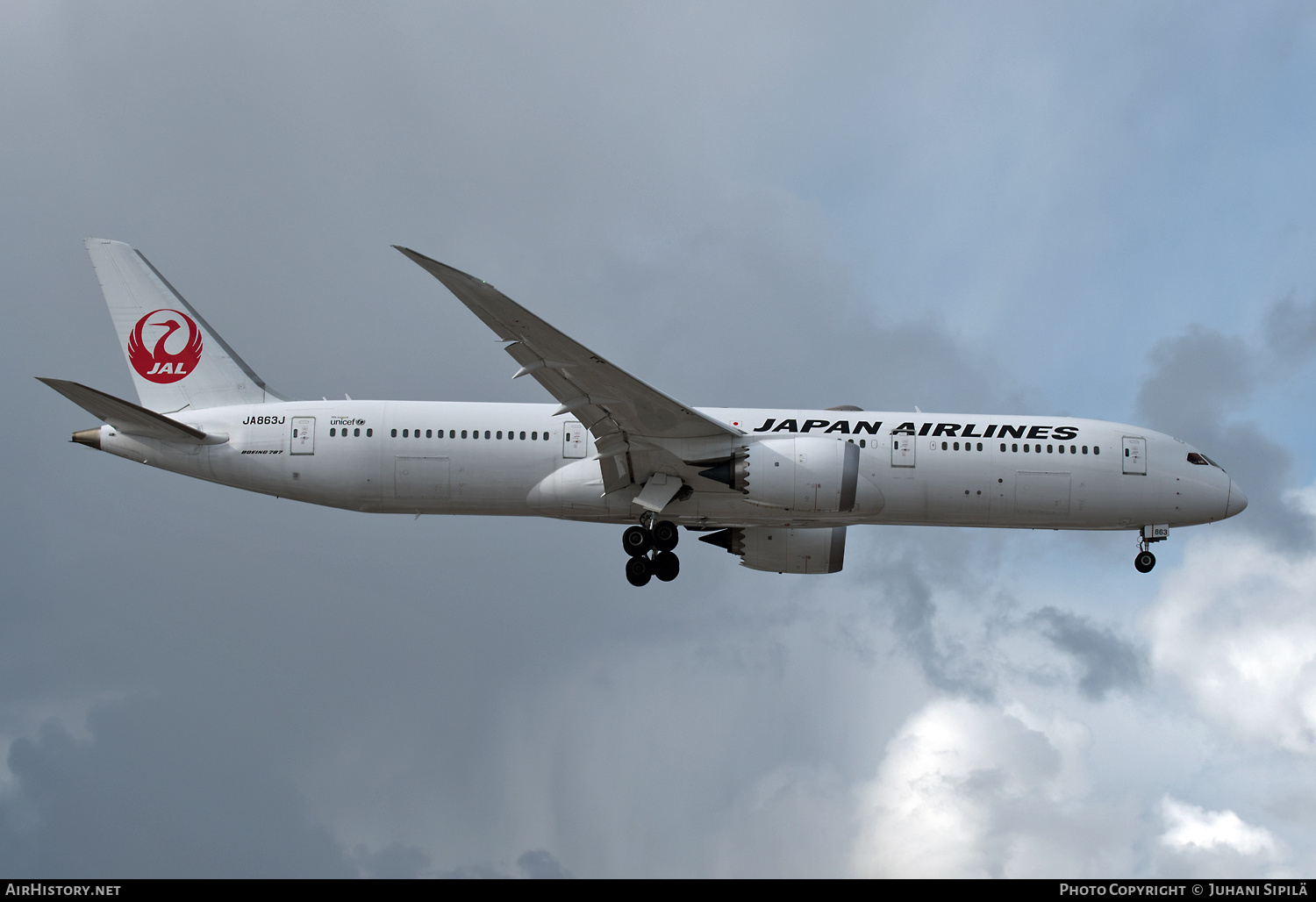 Aircraft Photo of JA863J | Boeing 787-9 Dreamliner | Japan Airlines - JAL | AirHistory.net #228694