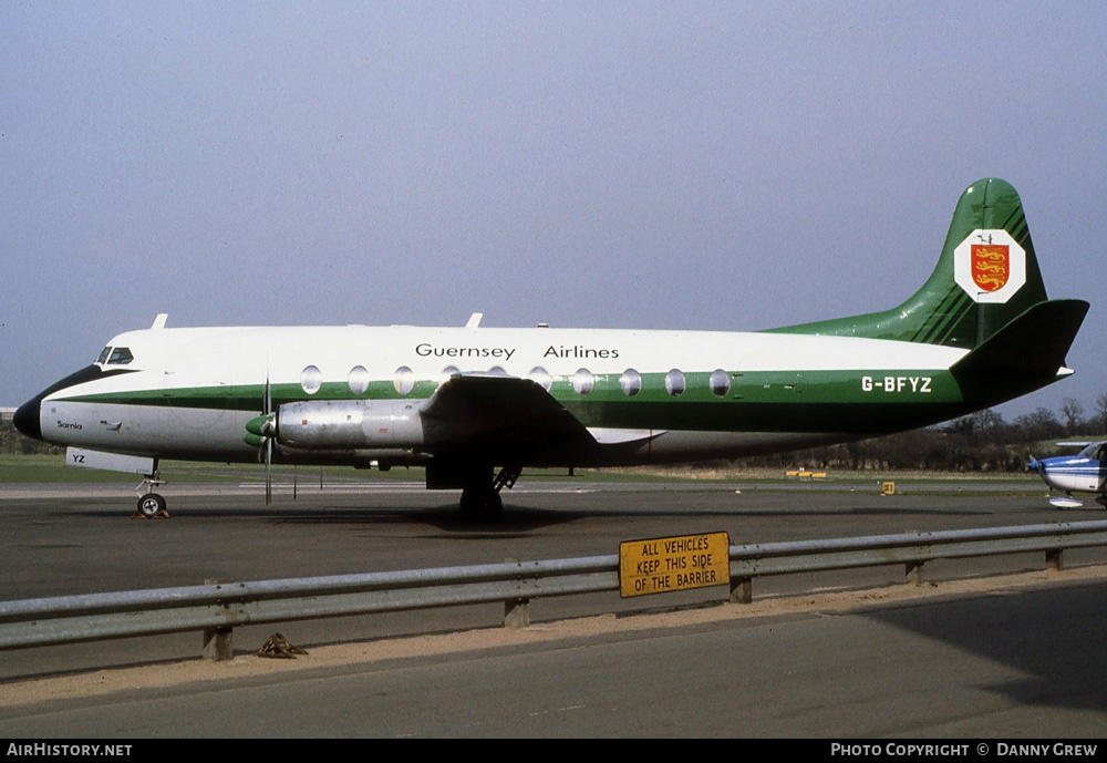 Aircraft Photo of G-BFYZ | Vickers 735 Viscount | Guernsey Airlines | AirHistory.net #228706