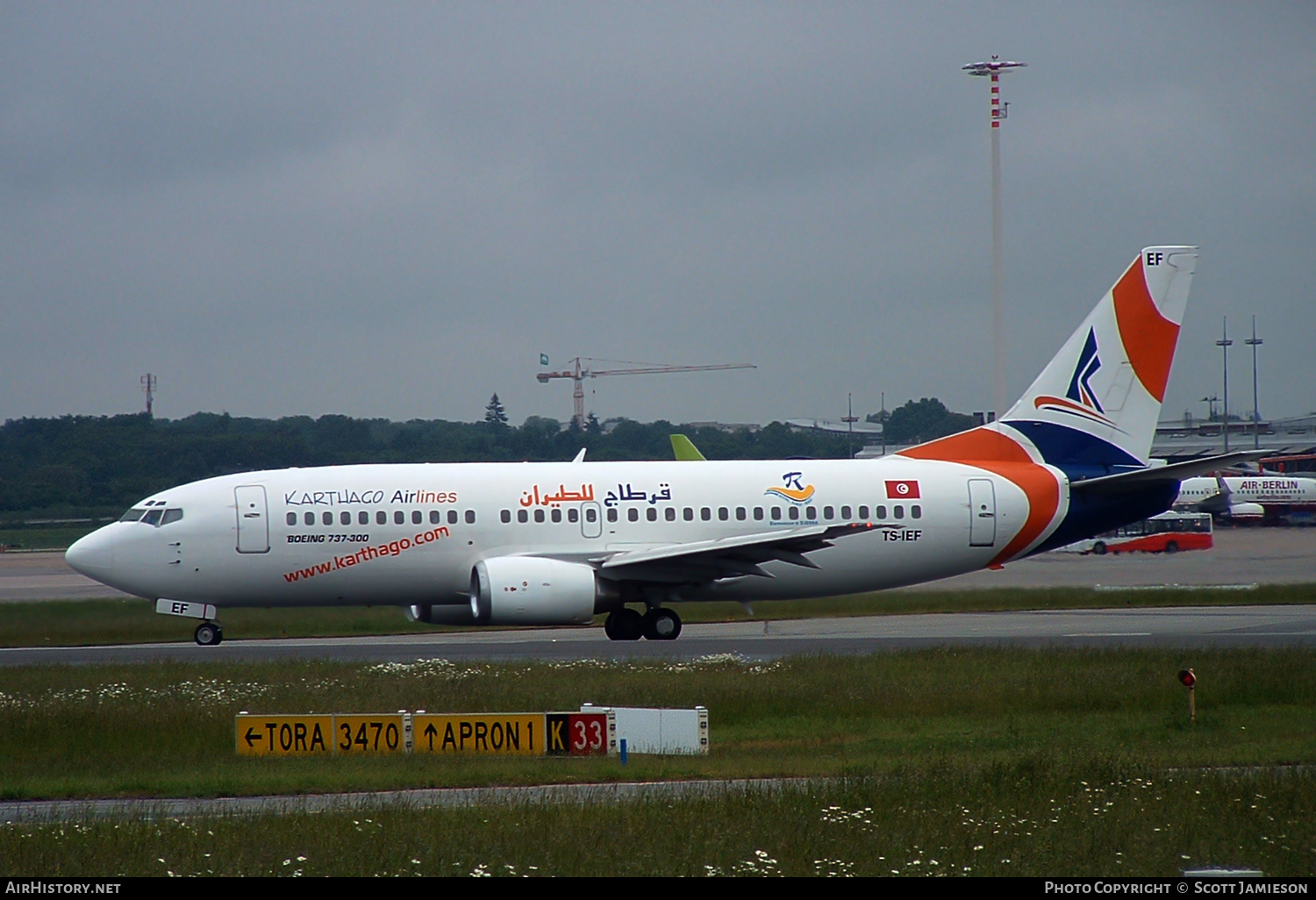 Aircraft Photo of TS-IEF | Boeing 737-3Q8 | Karthago Airlines | AirHistory.net #228760