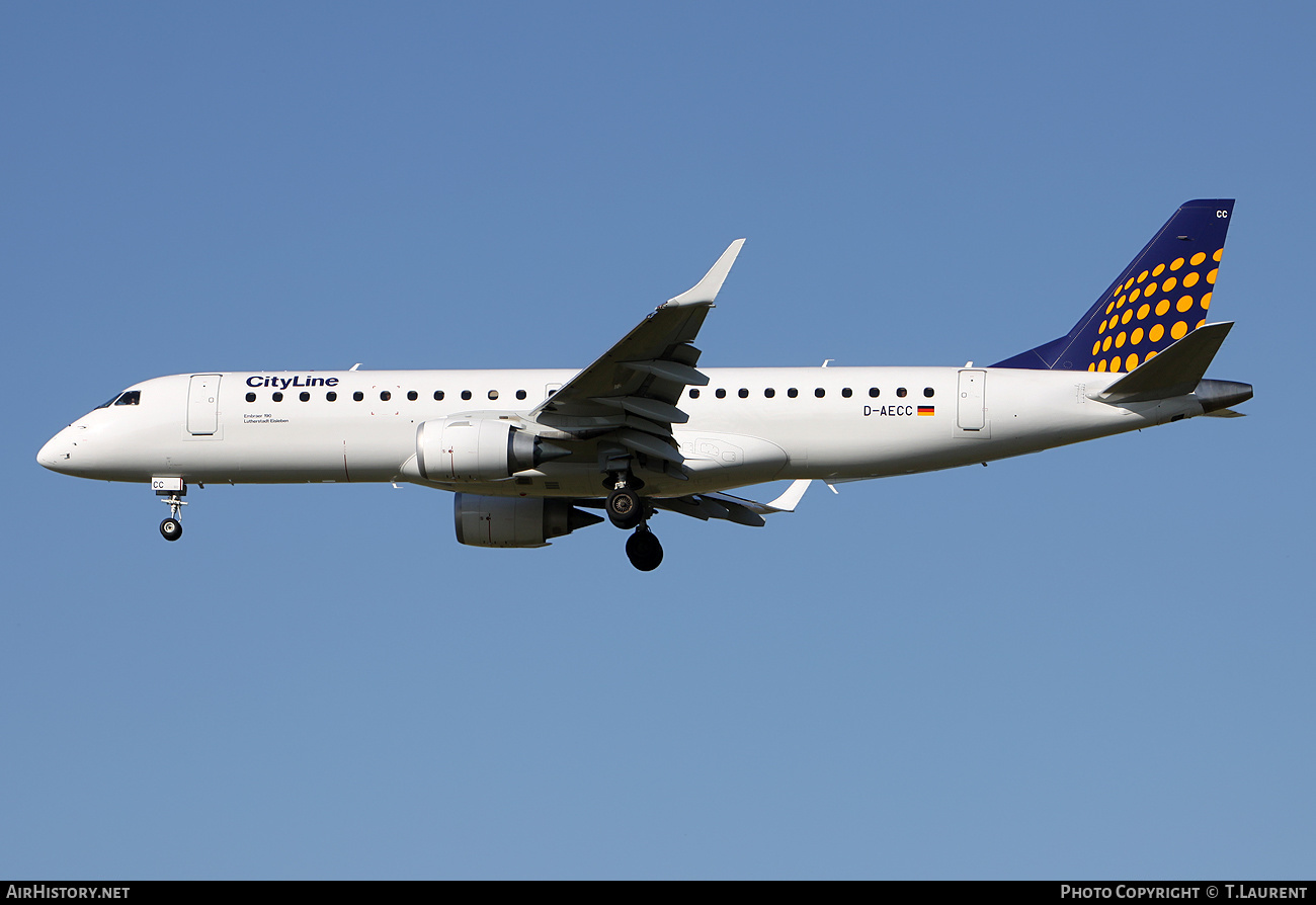Aircraft Photo of D-AECC | Embraer 190LR (ERJ-190-100LR) | Lufthansa CityLine | AirHistory.net #228859