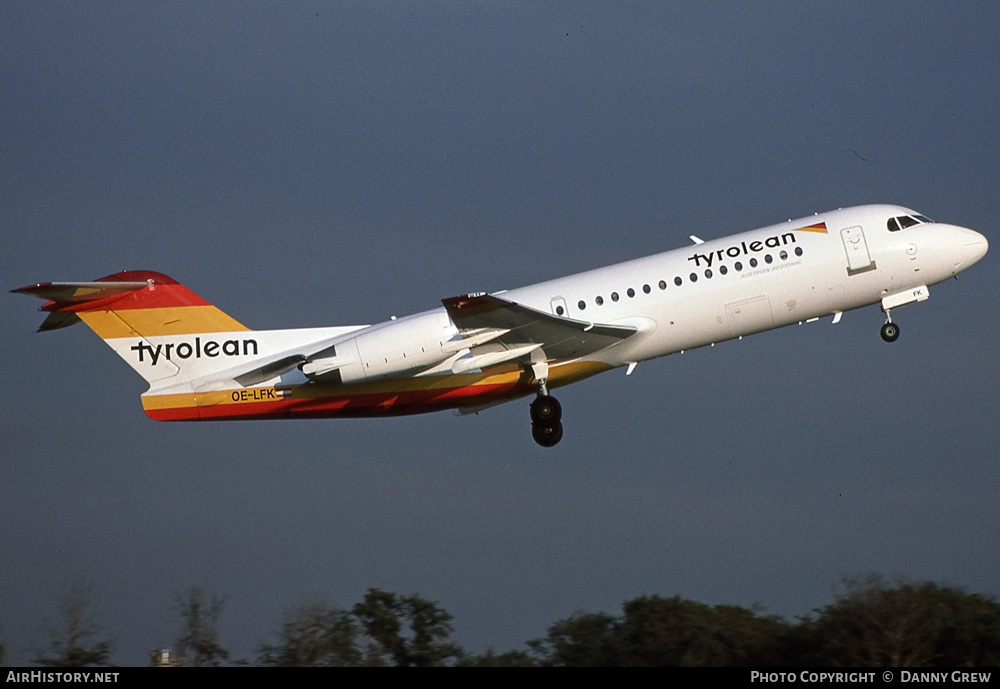 Aircraft Photo of OE-LFK | Fokker 70 (F28-0070) | Tyrolean Airways | AirHistory.net #228937