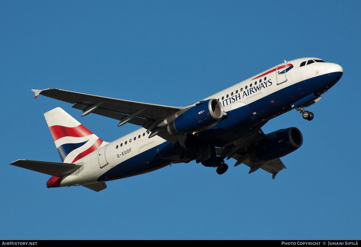 Aircraft Photo of G-EUOF | Airbus A319-131 | British Airways | AirHistory.net #229325
