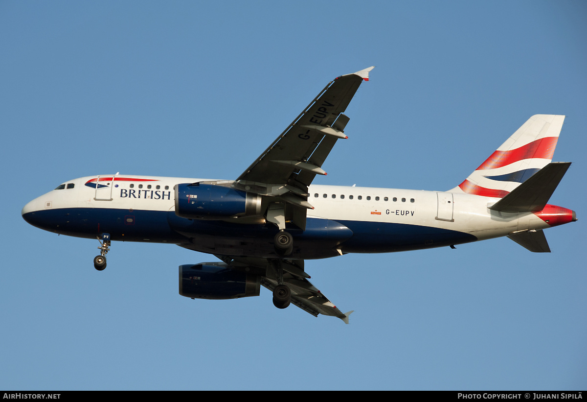 Aircraft Photo of G-EUPV | Airbus A319-131 | British Airways | AirHistory.net #229345