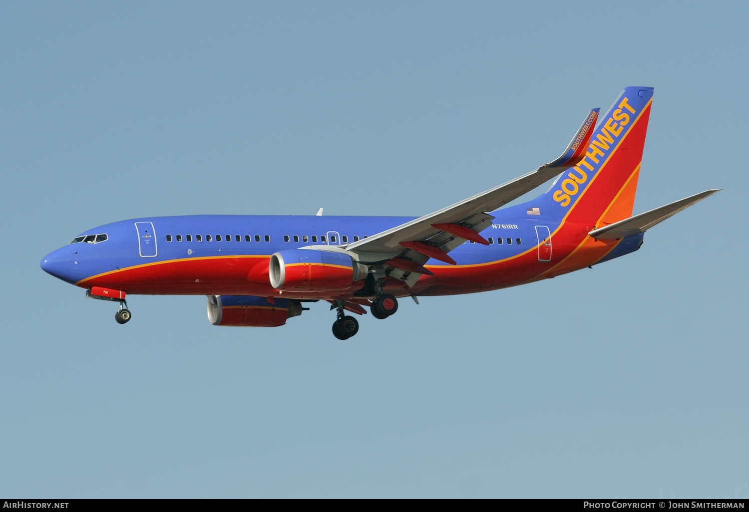 Aircraft Photo of N761RR | Boeing 737-7H4 | Southwest Airlines | AirHistory.net #229455