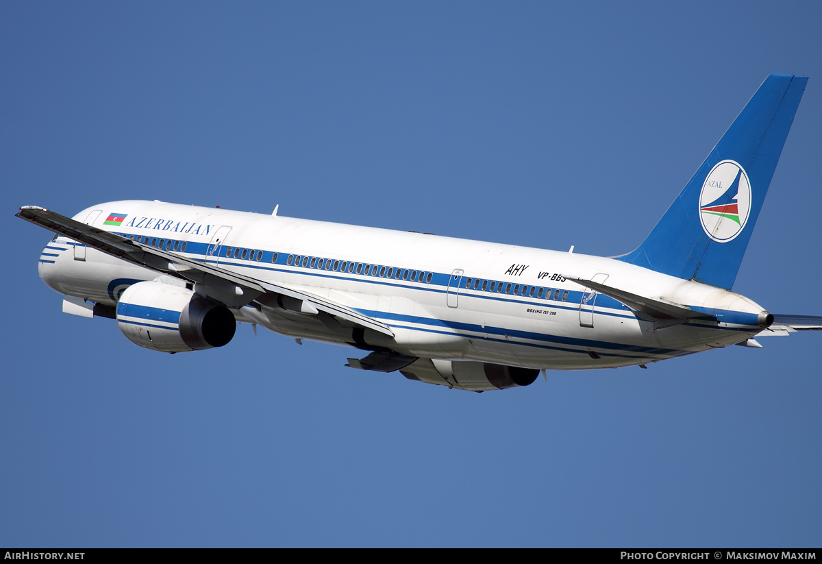Aircraft Photo of VP-BBS | Boeing 757-22L | Azerbaijan Airlines - AZAL - AHY | AirHistory.net #229508