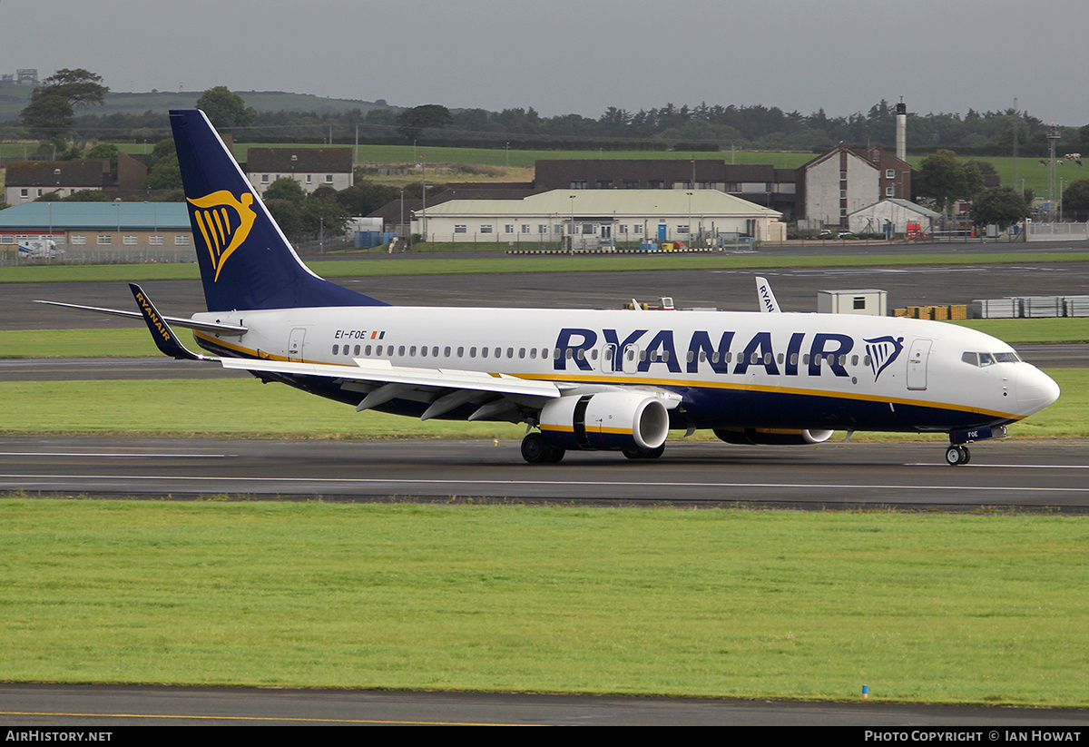 Aircraft Photo of EI-FOE | Boeing 737-8AS | Ryanair | AirHistory.net #229576