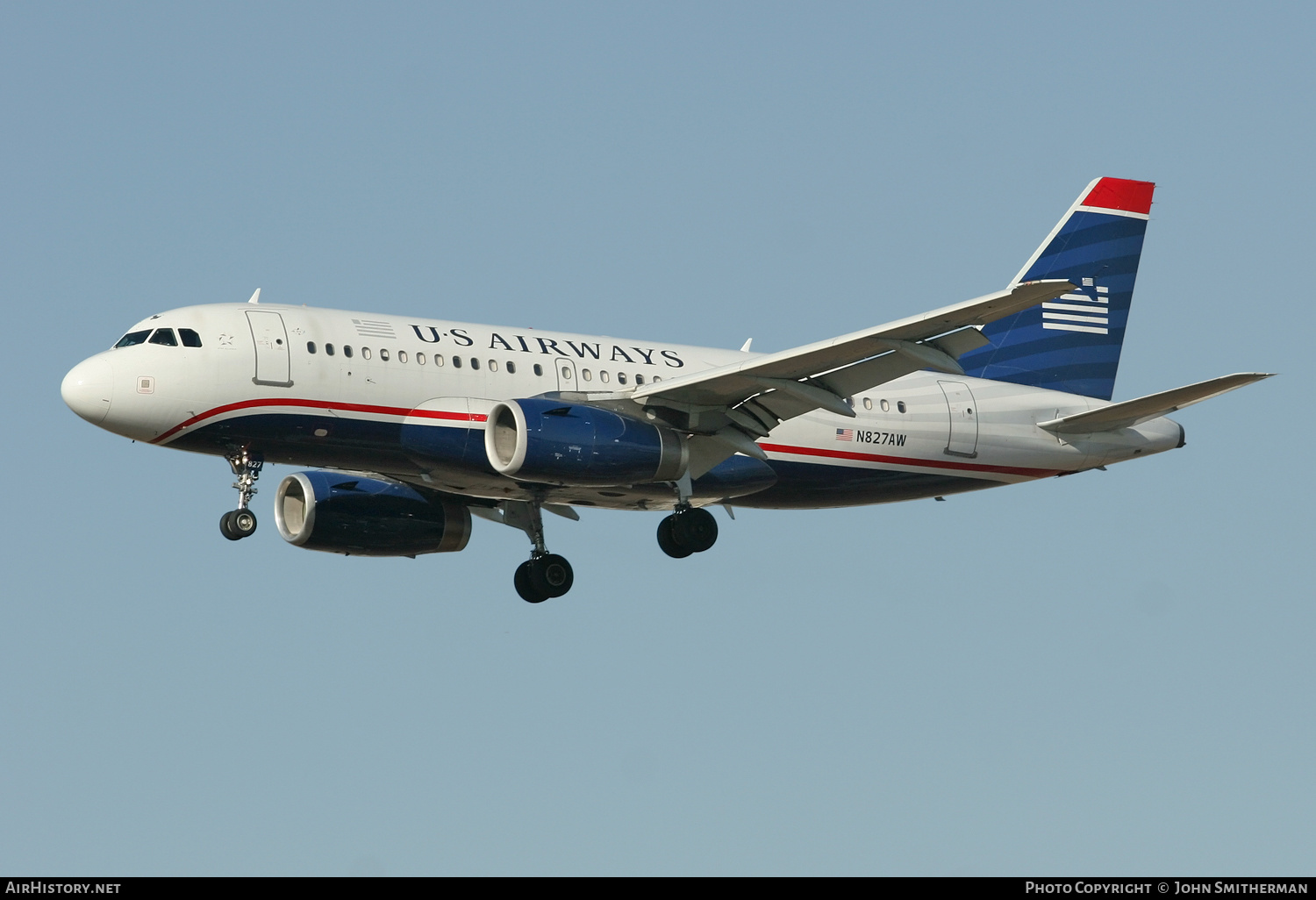 Aircraft Photo of N827AW | Airbus A319-132 | US Airways | AirHistory.net #229675