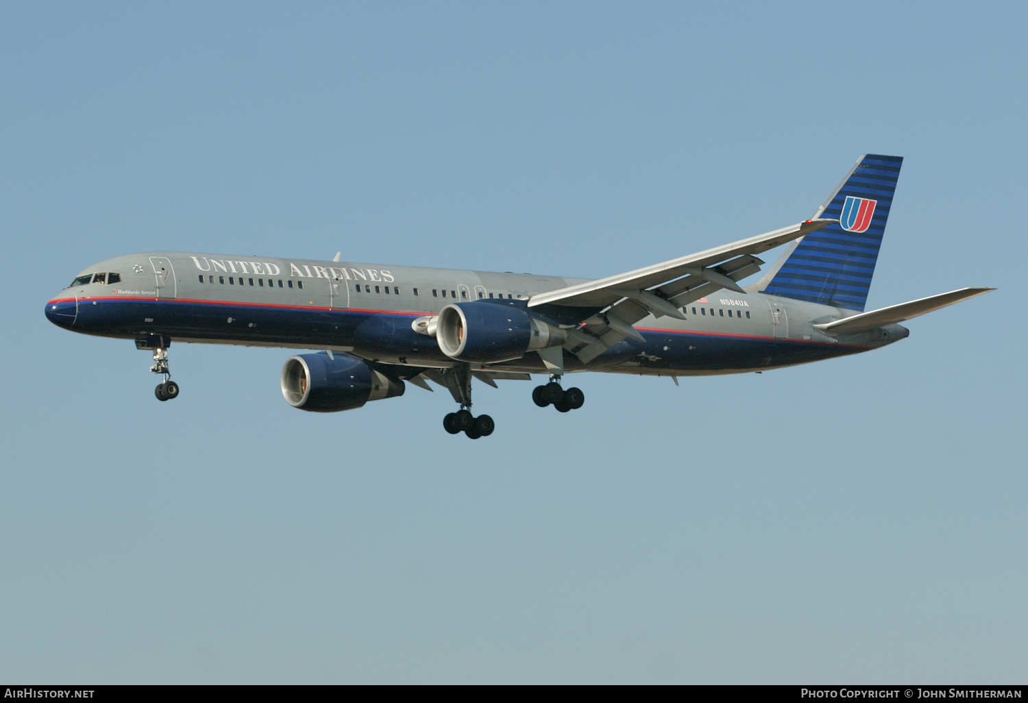 Aircraft Photo of N584UA | Boeing 757-222 | United Airlines | AirHistory.net #229694