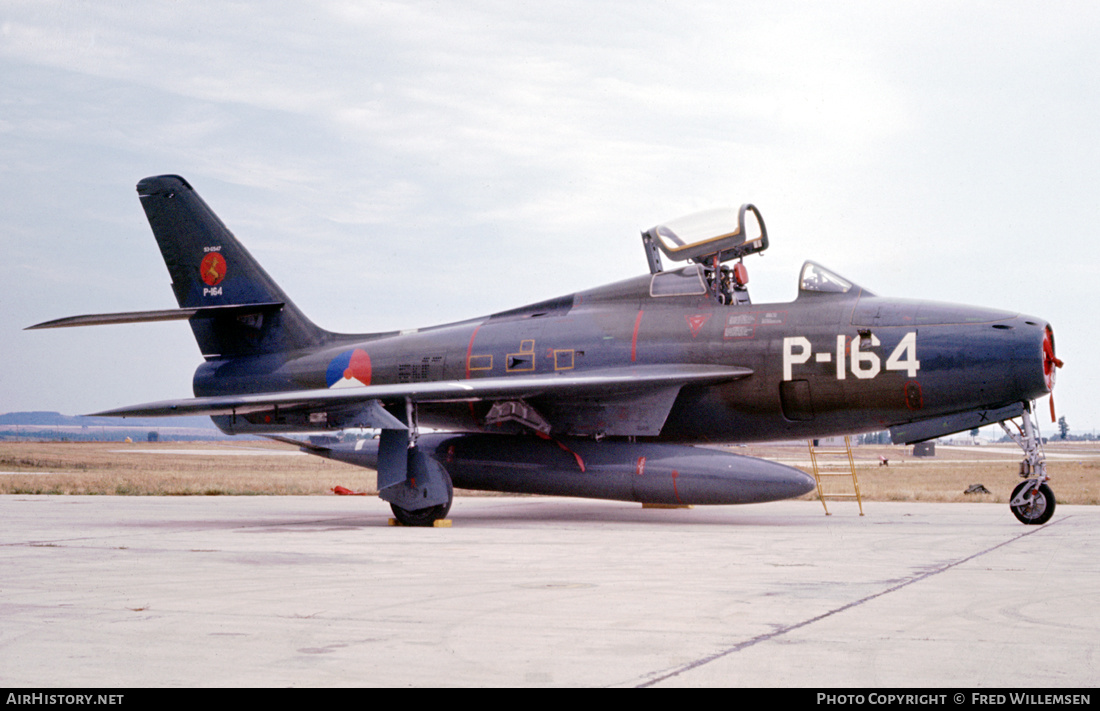 Aircraft Photo of P-164 / 53-6547 | Republic F-84F Thunderstreak | Netherlands - Air Force | AirHistory.net #229725