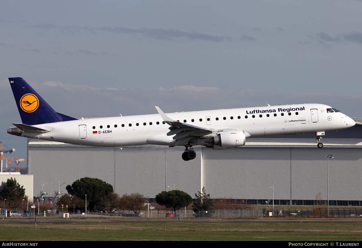 Aircraft Photo of D-AEBH | Embraer 195LR (ERJ-190-200LR) | Lufthansa Regional | AirHistory.net #229735