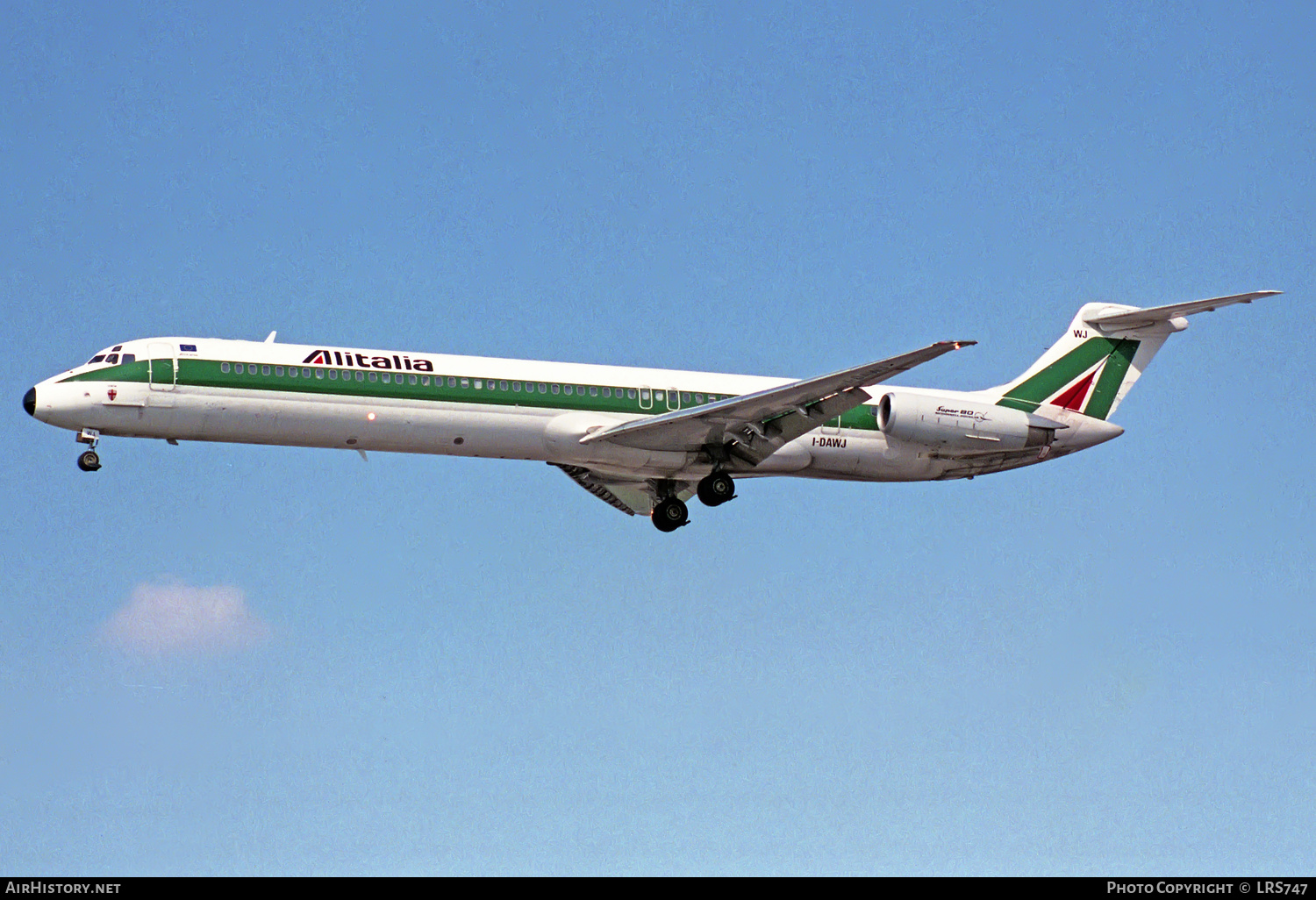 Aircraft Photo of I-DAWJ | McDonnell Douglas MD-82 (DC-9-82) | Alitalia | AirHistory.net #229820