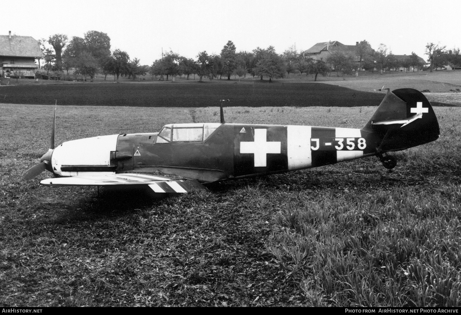 Aircraft Photo of J-358 | Messerschmitt Bf-109E-3 | Switzerland - Air Force | AirHistory.net #229832