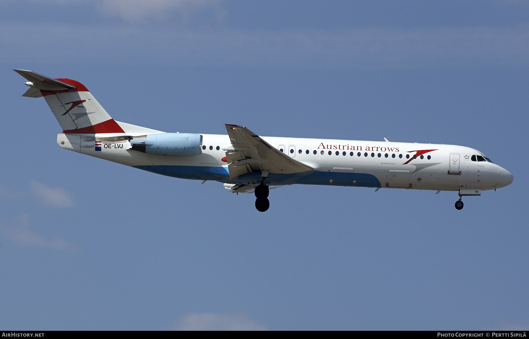 Aircraft Photo of OE-LVJ | Fokker 100 (F28-0100) | Austrian Arrows | AirHistory.net #229884