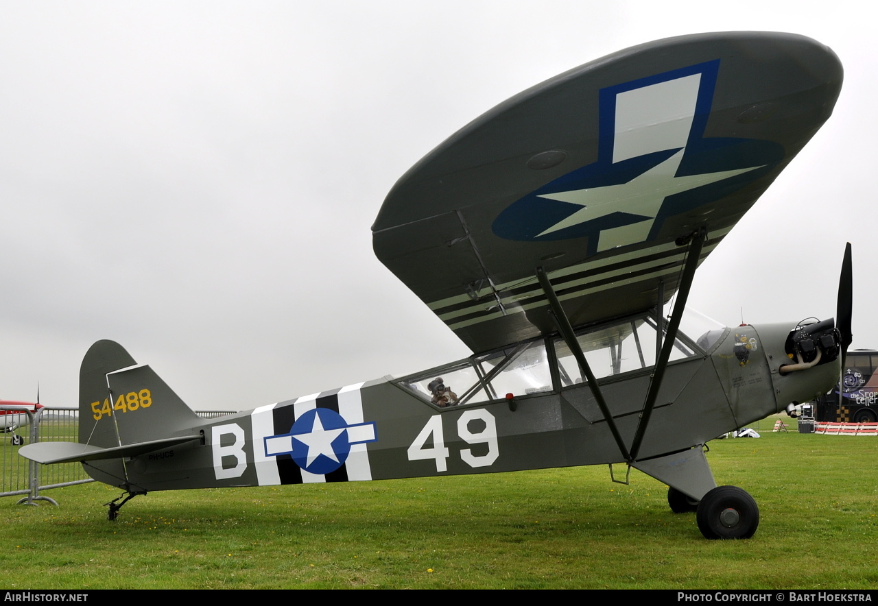 Aircraft Photo of PH-UCS / 54488 | Piper L-4J Grasshopper (J-3C-65D) | USA - Air Force | AirHistory.net #229958