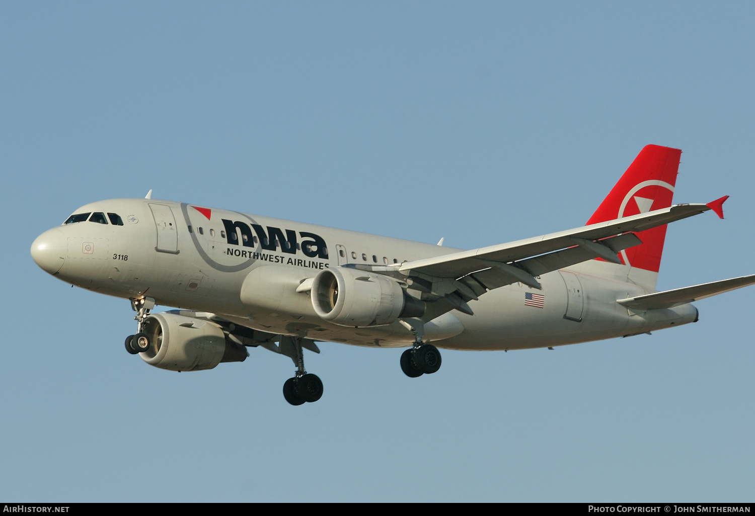 Aircraft Photo of N318NB | Airbus A319-114 | Northwest Airlines | AirHistory.net #229972