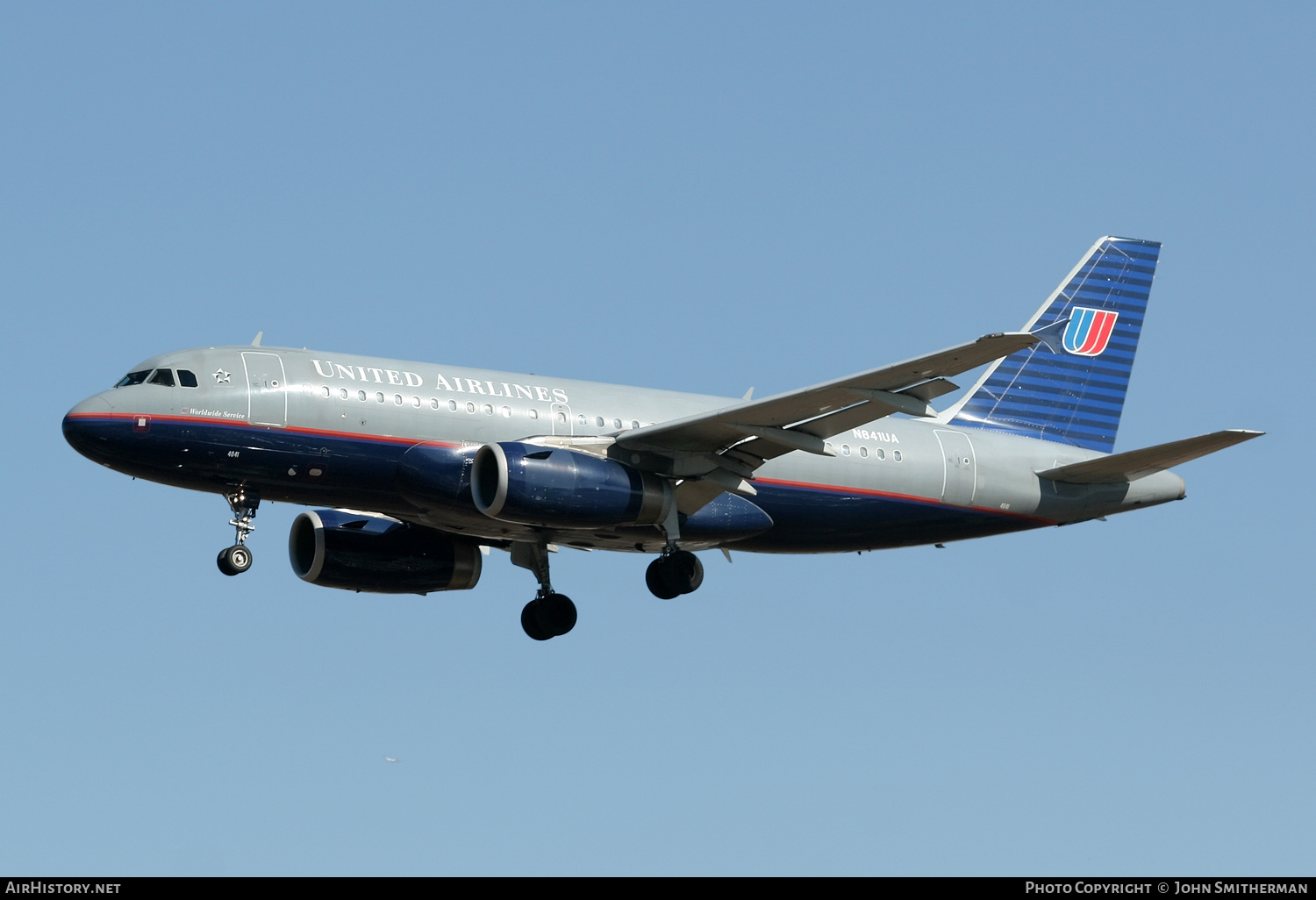 Aircraft Photo of N841UA | Airbus A319-131 | United Airlines | AirHistory.net #230004