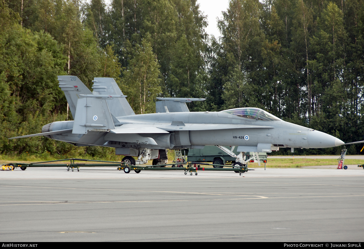 Aircraft Photo of HN-426 | McDonnell Douglas F/A-18C Hornet | Finland - Air Force | AirHistory.net #230010