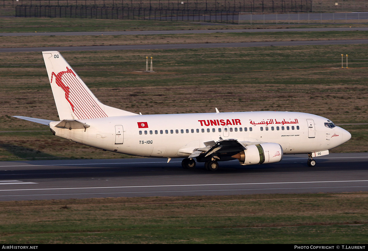 Aircraft Photo of TS-IOG | Boeing 737-5H3 | Tunisair | AirHistory.net #230034