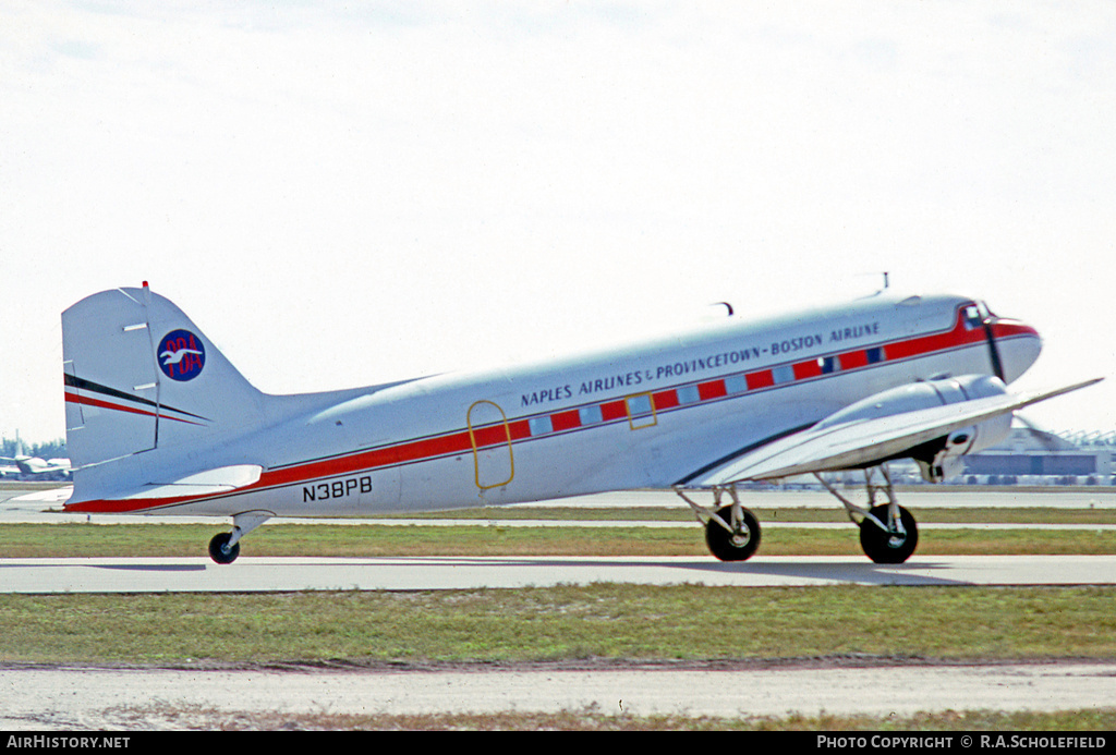 Aircraft Photo of N38PB | Douglas DC-3(A) | Naples Airlines & Provincetown-Boston Airline | AirHistory.net #230084