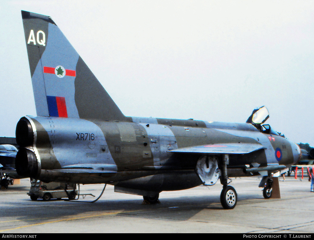 Aircraft Photo of XR716 | English Electric Lightning F3 | UK - Air Force | AirHistory.net #230138