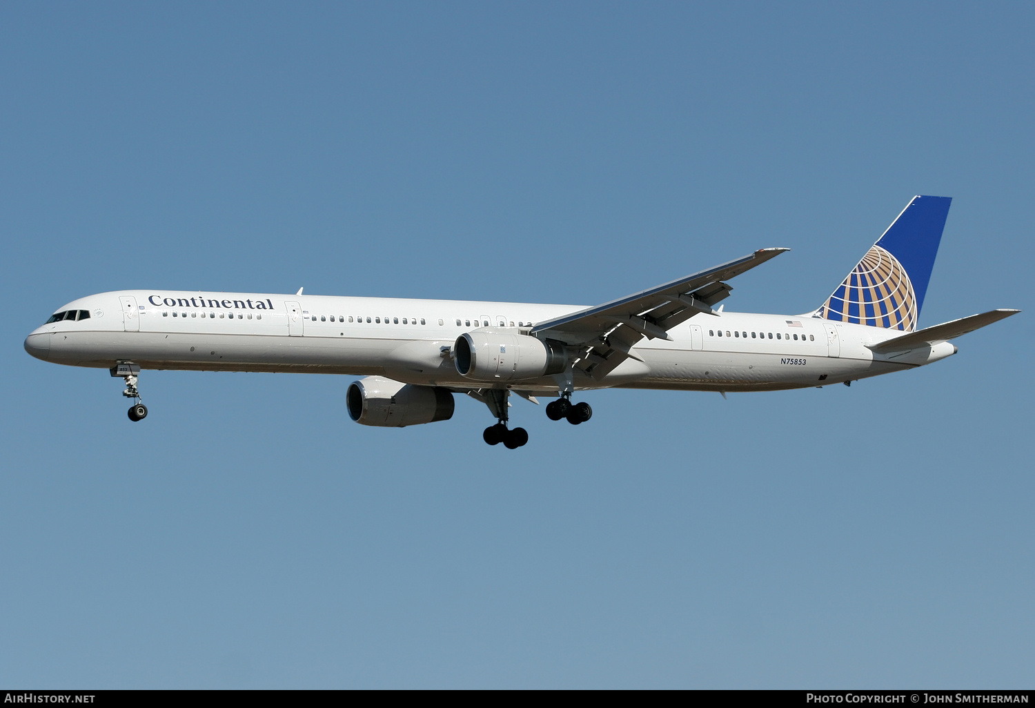 Aircraft Photo of N75853 | Boeing 757-324 | Continental Airlines | AirHistory.net #230283