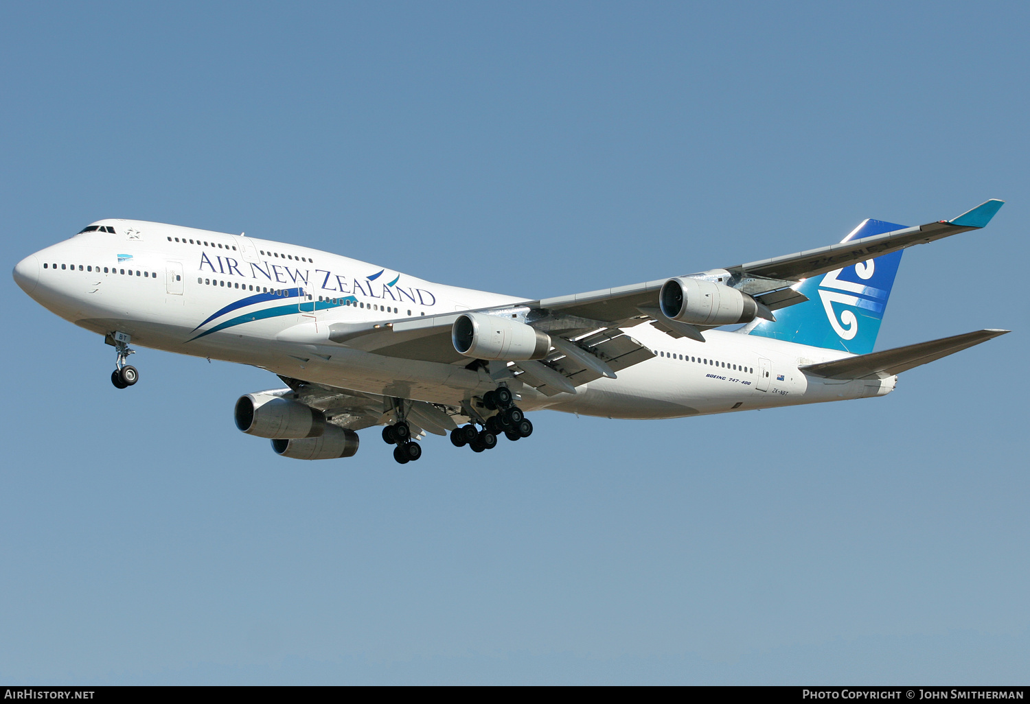 Aircraft Photo of ZK-NBT | Boeing 747-419 | Air New Zealand | AirHistory.net #230286